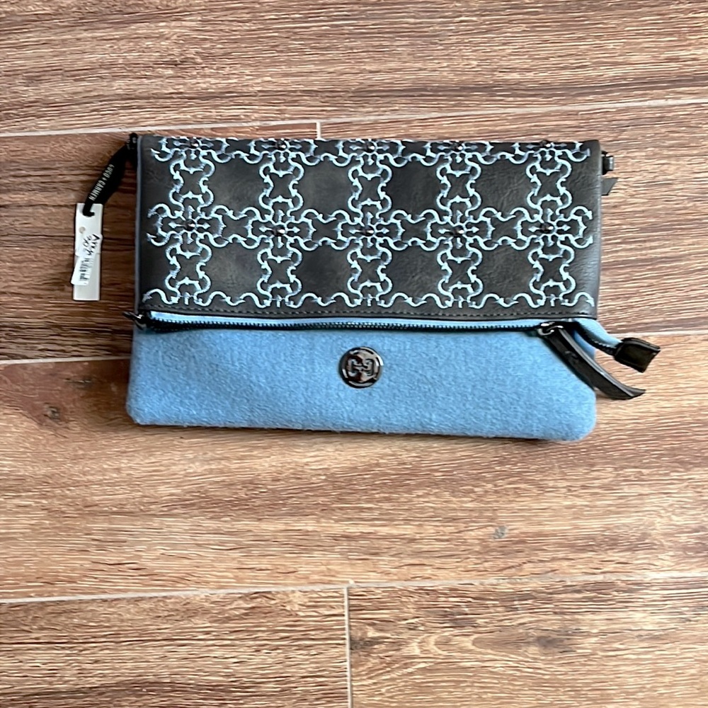 NWT COCO +CARMEN FOLDING CLUTCH  PURSE …….125